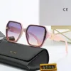 Designer Sonnenbrille Männer und Frauen Klassische Buchstaben Brille Volksbevölkerung Outdoor -Reisebrille Personalisierte UV -Schutz mit wunderschöner Geschenkbox