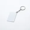 Keychains 40 -stcs/lot sublimatie lege platen metaalaluminium voor aangepaste familievriend geschenken