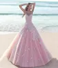 2017年の安い赤面ピンクのキンセアネラドレスVestido de 15 Anos Azul Pink Quincenera Gown