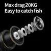 Linnhue Carp Fishing Reel Spinning QH30008000 Strong Double Drag 20kg Carretilha Pesca Sea Free Spool Spool 240408