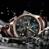 Polshorloges Nieuwe Lige Mens Top Luxury Timing Code Quartz Mens Waterproof Sport Watch Mens Sile Mens Watch+Box