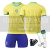 2024 Brasilien Home Neymar Erwachsener Kinderstudent Training Herren und Womens Cup Soccer Jersey