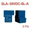 5pcs / lot 4pin relais de puissance SLA-5VDC-SL-A SLA-9VDC-SL-A SLA-12VDC-SL-A SLA-24VDC-SL-A 5V 9V 12V 24V T90 PCB Relais PCB