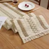 Yomdid Christmas Table Runner Jute Splicing Spling in stile bohémien runner con nappe per matrimoni da pranzo arredamento da tavolo da casa