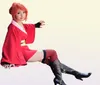 Halloween Japan Anime Frauen Gintama Kagura Cosplay Kostüm Kimono Kleid Uniform Umhang Volles Set Asien Größe 1437652