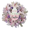 Fiori decorativi uovo di ghirlanda pasquale- Bella decorazione di vacanze rosa artificiale