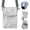 5-lagers tyg messenger väska stor kapacitet mobiltelefon crossbody väskor för kvinnlig handväska handväska plånbok med rem
