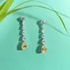 Dangle Earrings Gica Gema Luxury 925 Sterling Silver Created Citrine Gemstone Drop Fine Fine Jewelry Wholesale