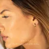 Boucles d'oreilles cerceaux Vianrla en acier inoxydable chunky drop conception simple 2024 Fashion Women Jewelry Gift Free Laser Logo