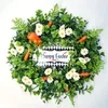 Decorative Flowers 1 Pc Easter Wreath Small Daisies Carrots Happy Eucalyptus Leaves