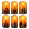 Иисус Христос свеча свет христианский католический священные религиозные светильники священного чая для гостиничной столовой церковь украшение