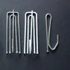 10pcs Metal branco Metal único gancho quatro garfo Curtain Fita Hook Curtain Ring Clant Rastreios Diy Home Acessórios