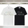 Mens Tshirts Designer Tshirt Men Casablanca Luxury Shirt Round T-shirts Casablanc Shirt Casa Blanca Clothing Fashion Summer Crew Hals Kort ärm24