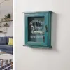 Houten sleutel opbergkast sleutelhouder doos met hangende haken sleutelbox home decor sleutel houder muur gemonteerd doos