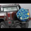 Couvercle de pneu de secours la nuit étoilée Van Gogh Couvercle de roue imperméable universel pour les diamètres de pneu de remorque SUV RV14 15 16 17 pouces