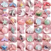 20pcs mignon océan marin coloré coque en coque à poisson charme émail