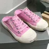 Paris Pink Dirty Shoes Womens 2023 Summer NYBASA CANVAS SHOES LITA VITA SKOR EXTERNA BÄR BAOTOU HALV TUO BOGAR SKOR