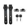 1 set classico porta scorrevole porta scorrevole Black Double Double Porta Hardware Guida per pavimenti a scorrimento Accessori per porte del magazzino