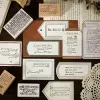 1 PC Meet English Series Vintage Simple hölzerne Handbuch Stempel Poststempel handgeschriebener Buchstaben Drucken kreatives DIY -Dekor Stationary Stationary