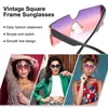 Sunglasses Transparent UV400 Candy Color Oversized Square Sun Glasses Shades Travel Eyewear