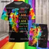 LGBT Lion Pride Rainbow 3D Full Stampato Maglietta da uomo Shorce Short Set Summer Male Suits Top Top Track Suice Awear Sports Awear T4