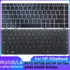 Toetsenborden Nieuw Russisch/US/Spaans/Latin -laptoptoetsenbord voor HP EliteBook 8470B 8470P 8470 8470W 8460 8460P 8460W