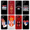 Caixa de telefone transparente da bandeira da Sérvia para Samsung Galaxy S23 S22 5G S20 Ultra S21 Fe 5G S10E S9 S8 S10 PLUTRO CAPA traseira à prova de choque suave