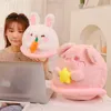 Плюшевые куклы Kawaii Cat Rabbit Pig Fox Plush Pillow милая мультипликационная кукла для животных Дети и девочки украшения детской комнаты Высококачественный подарок J240410