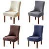 Jacquard Elastic Chair Cover Stretch Matsstol Täck Solid Color Stolar Slipcovers för Restaurant Party Office 1/2/4/6 st