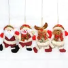 Décoration de fête mignon arbre de Noël santa claus ours de neige de neige poupée élans suspension suspendue lx8442