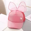 Big Bowknot Baseball Cap för barn Summer Mesh Thin Girls Sun Hatt