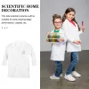 Unisex Labor Coat Trep Labor Coat Rollenspiel Kostümwissenschaftler Kleidung Krippe Kostüme Kinder weiße Mantelwissenschaft Experiment Kostüm