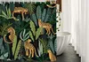 Shower Curtains Tiger Curtain By Ho Me Lili Wild Animals Leopard In Jungle Forest Palm Tree Leaf Home Decorative Waterproof