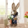 Party Decoration Straw Easter Simulation Cartoon Animal Home Ornament Editing Happy Gift 2024