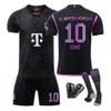 Bayern Jersey 2324 Away Black Childrens Student Adult Training Set Team Kit Group Inköp Mens och kvinnors fotbollströjor