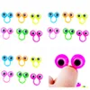 24pcs œil-doigt de doigt anneaux en plastique avec des yeux de marginage pour les enfants de fête d'anniversaire Favors Toys Pinata Pilers Halloween Decoration