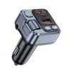 Bluetooth 5.1 Caricatore auto Voltmetro Voltmetro FM Modulatore radio auto radio Mp3 Lettore USB Super Quick Charge Adapter