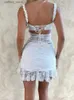 Sexy Skirt Chronstyle Vintage Women 2 PCS Faldas Sets Lace Patchwork Camis Ruched Mini Skirts Summer Farty Clubwear L410