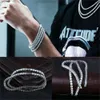 Baguette Iced Out Hiphop 8mm Sugar Chain 925 Sterling Silver Sparkling Vvs Moissanite Tennis Chain
