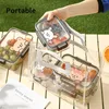 Dîner WorthBuy Portable Bento Box Plastique Déjeuner Scellé Péche de fuite pour les employés de bureau Conteneur de rangement transparent