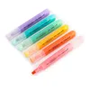 DELVTCH 6 Color Set Highlighter Oblique Tip Fluorescent Marker Pen Office School Wrting Art Drawing Painting Graffiti Stationery