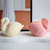 Candine in silicone bianco 3d stampo di candela fapici per uccelli animali fai -da -te intonaco che produce torte di torta al cioccolato forniture per matrimoni decorazioni