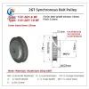 110T / 120T 2GT TIMING PULLEY BORE 6 ~ 25 mm pour la largeur 6 mm 10 mm GT2 BELLE SYNCHONE 3D IMPRIMANTE CNC PIÈCES BF PORT 2 mm Big Pull