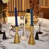 PEANDIM Nordic Luxury Christmas Candlesticks Romantic Comedor Mesa Metal Vintage Candalas Caballeros Cena Cena Cena Cena