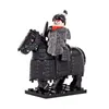 Tung pansrad hästbyggnadsblock Medieval Ancient China Soldier Figures Emperor's Army Knight Weapons Montering Moc Bricks Toys