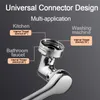 Metal Copper Universal Faucet Aerator Tap Nozzle Bubbler 1440° Rotatable Splash Filter Sprayer,Kitchen Bathroom Mixer Adapter