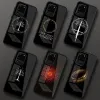 Lord of Rings Luxury Phone Case voor Samung S23 S22 S21 Pro Ultra A13 A33 A53 Opmerking 20 PC Glass Telefoon Cover Funda