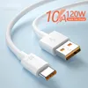 120 W 10A USB Kabel typu C Szybkie szybkie ładowanie kabla dla Xiaomi oppo poCo Samsung Telefon komórkowy USB C CID Szybka linia ładowania