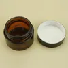 Förvaringsflaskor 24 st/parti 30g tomma ljus burkar amber kosmetisk burk för hudvård grädde mask gel lotion