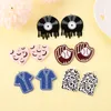 10 PCs Sports Charms Creative Luvas de beisebol criativas de beisebol Roupas Coração de judeu Achados para colar Keychain DIY Making